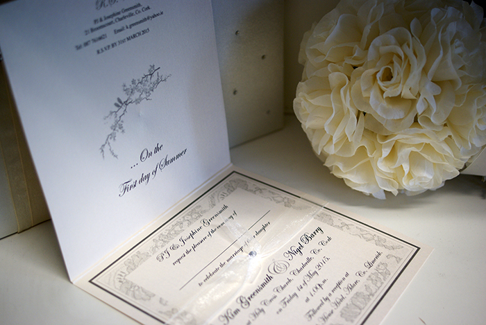 Square Standing Card with lace - Image 2