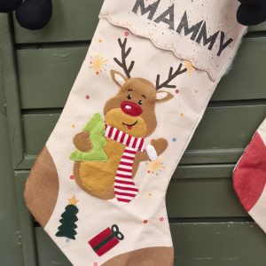 Reindeer Rustic Style Stocking