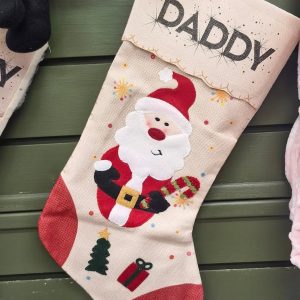 Santa Style Hessian Stocking